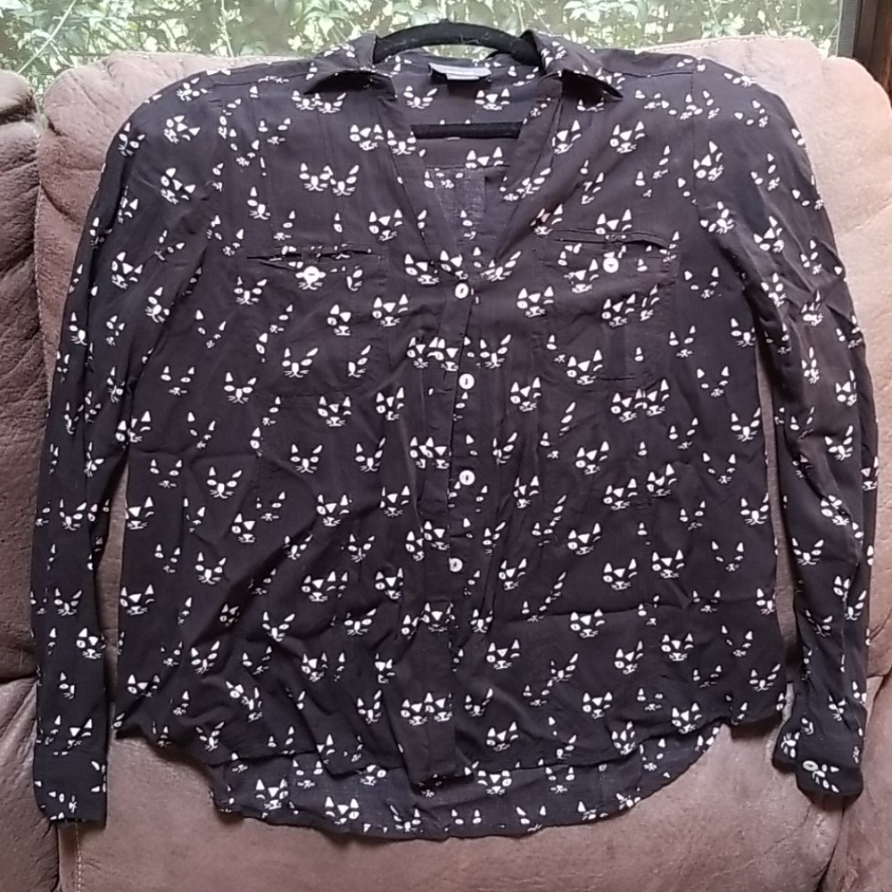 Anthropologie Maeve Cat shirt